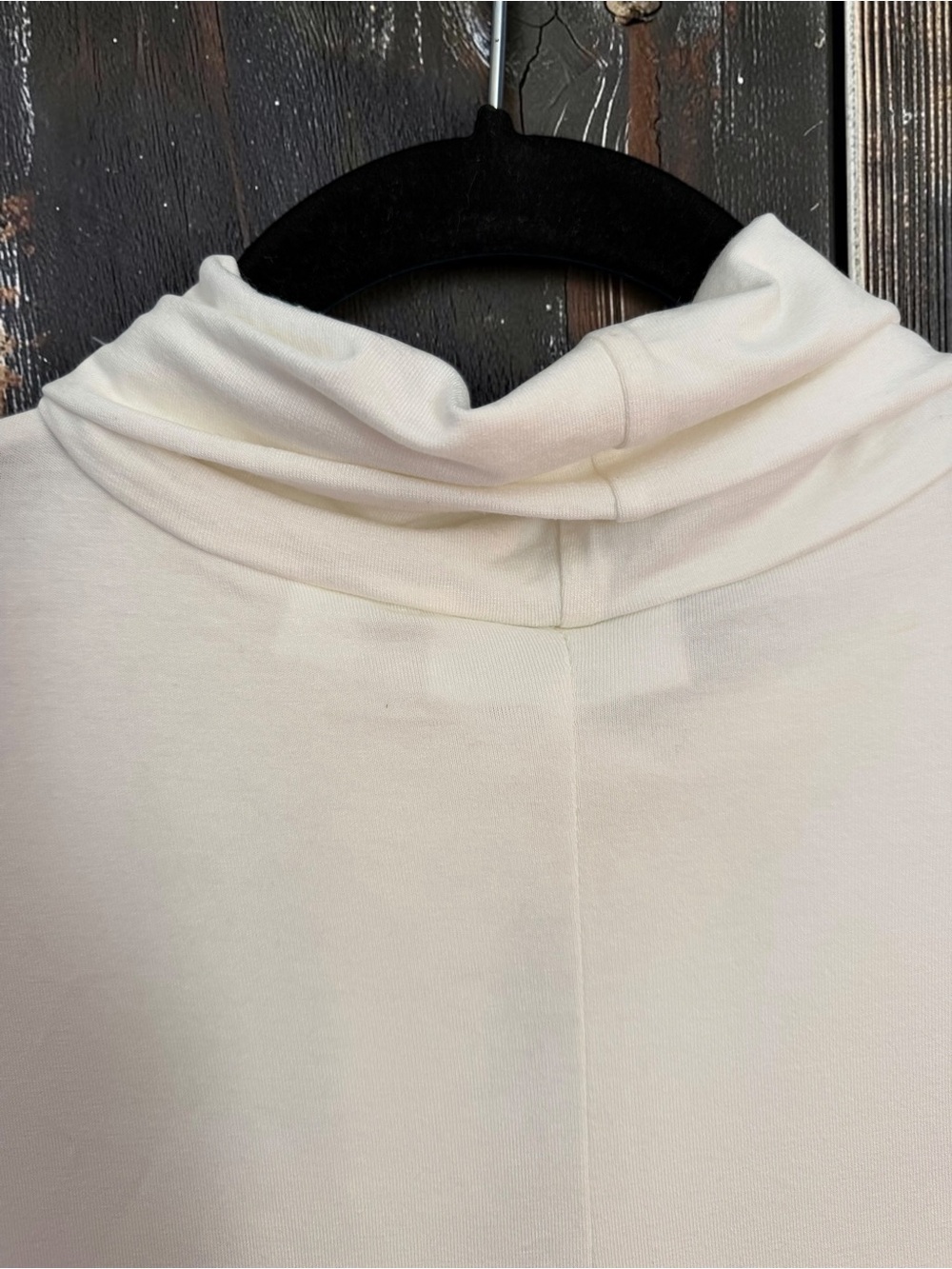 7th Avenue NY&Co Draped Cowl Neck Top Large White Asymmetric Ruched - Picture 10 of 10